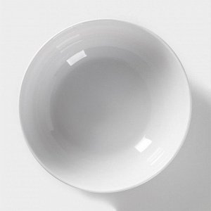 Салатник фарфоровый Доляна «Зайка», 600 мл, d=15,5 см, цвет белый