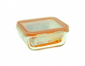 "Orange" Контейнер для продуктов, квадрат. 360мл (стекло)  LJ-0655 ВЭД