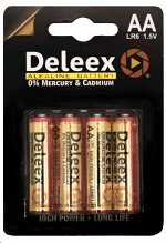 DVL Батарейки GT Deleex AA LR6 алкалиновые 1 уп. 4 шт
