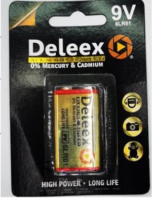 Батарейка GT Deleex крона 6LR61 алкалиновая 1 уп. 1 шт блистер / 200шт / 17818-155 / 340489