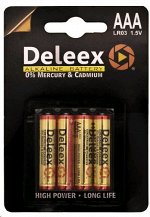 DVL Батарейки GT Deleex AAA LR03 алкалиновые 1 уп. 4 шт