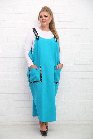 Платье Лён, длина сарафана 137см, футболки-66см