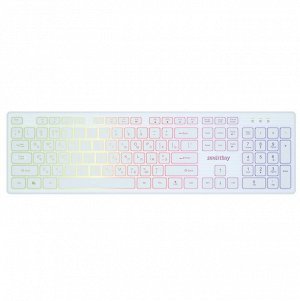 Клавиатура проводная с подсветкой мембранная ONE 305 USB белая (SBK-305U-W)