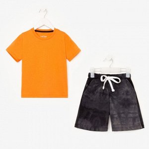 Пижама для мальчика (футболка, шорты) KAFTAN "Trendy", оранжевый
