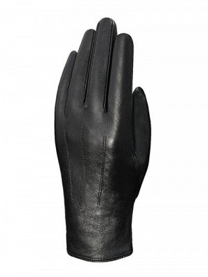 Перчатки из кожи и шерсти черные