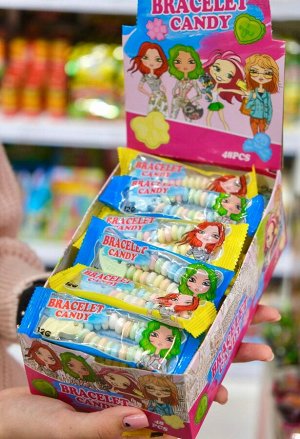 Сахарное драже в виде браслета Bracelet Candy с фруктовым вкусом 12 гр