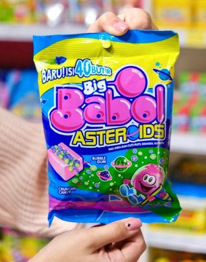 Жевательная резинка с хрустящими конфетами Big Babol Asteroids 152 гр