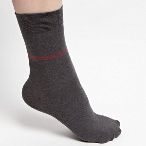 Nature Socks 508 Носки мужские демисезонные серого цвета с цветной полоской.
