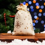 Мешочек подарочный из холщи &quot;Колокольчики&quot;, 10 х 14 см