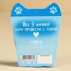 Набор молочного шоколада «Обнимяу тебя» в коробке с ушками, 20 ( 4 шт. х 5).