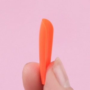 Накладные ногти, 24 шт, форма балерина, цвет неоновый оранжевый