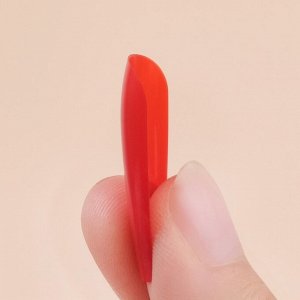 Накладные ногти, 24 шт, форма балерина, цвет красный