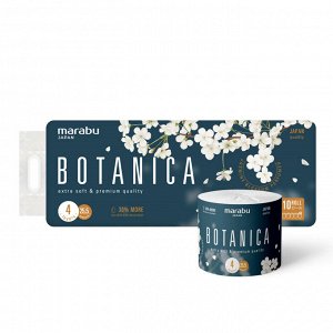 Туалетная бумага в рулоне 4-х слойная 25,5 м Botanica 10 рулонов/уп.