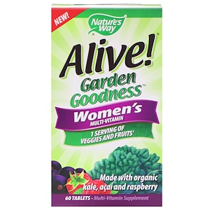 Nature's Way, Alive! Garden Goodness Women's Multivitamin, 60 Tab.