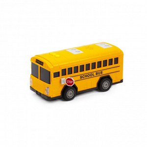 Машина детская с подвижными деталями "Школьный автобус", свет, звук, 18 см