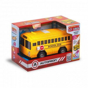 Машина детская с подвижными деталями "Школьный автобус", свет, звук, 18 см