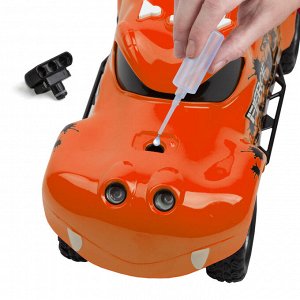 Машина детская с паром "Монстр", свет, звук, движение, пар, 30 см оранжевый