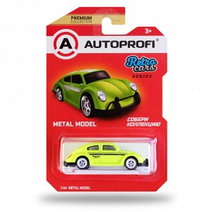 Машинка коллекционная 1:64, Серия RETRO CARS (VW Beetle), RET-002 зелёный