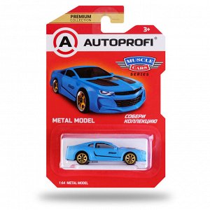 Машинка коллекционная 1:64, Серия MUSCLE CARS (Camaro), MUS-003, синий