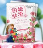Маска для лица «BIOAQUA» с экстрактом розы на козьем молоке , 1 шт.