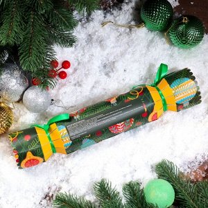 Новогодний подарочный набор косметики. Бомбочки для ванны «Конфета», золотой, 3 шт. по 100