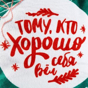 Рюкзак - мешок детский новогодний «Тому, кто хорошо себя вёл», 35x30 см