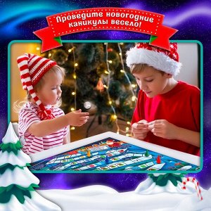 Настольная игра ходилка-бродилка для детей «Морозная гонка», 2-4 игрока, 3+