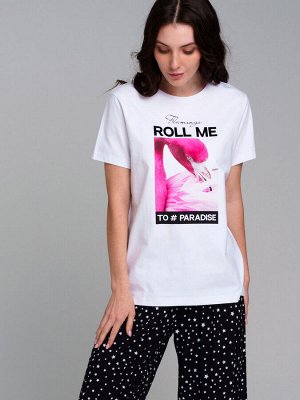Комплект для женщин: фуфайка трикотажная (футболка), брюки текстильные
