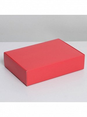 Коробка складная 21 х15 х5 см цвет красный