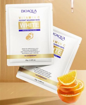 Отбеливающая маска для лица Bioaqua с витамином С