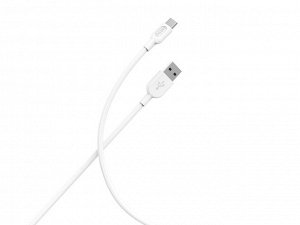 Кабель для зарядки телефона, 2.4 А, 1 м, USB-TYPE С (зарядный провод), планшета и др. белый, S01  Smartbuy (iK-3112-S01w)