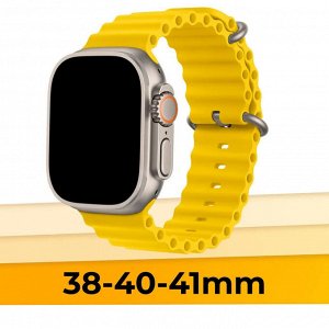 Силиконовый ремешок для Apple Watch 38мм / 40мм / 41мм / Силиконовый ремешок для Apple Watch / Ремешок с застежкой / Регулируемый
