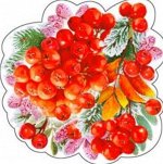 Украшение на скотче &quot;Рябина&quot;, 10*10 см