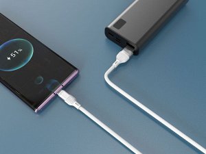 Кабель MicroUSB для зарядки телефона и передачи данных, белый, 2.4 А, силиконизированный, 1м, S72 (iK-12-S72w)