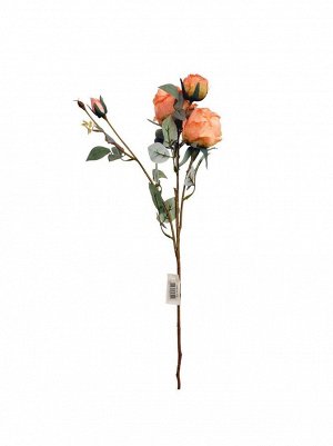 Роза 65 см 3 цветка с бутонами цвет розовый HS-6-25
