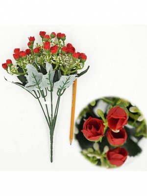 Букет розы мелкой 32 см цвет красный HS-19-1