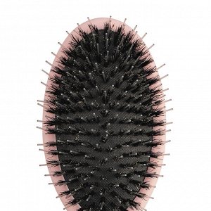 Ollin Щётка массажная для волос комбинированная щетина / Soft Touch, розовый