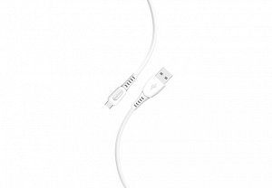 Кабель для зарядки и передачи данных для телефона Type C, S40 белый, 3 А, 1 метр, Smartbuy (iK-3112-S40w)