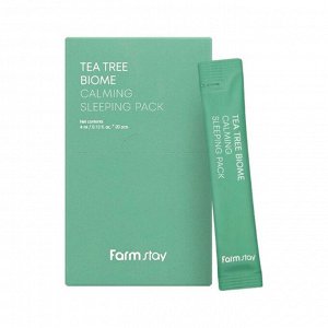Farm Stay Ночная маска для лица с экстрактом чайного дерева Sleeping Pack Tea Tree Biome Calming, 4мл*1шт