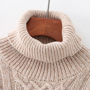 Женский фактурный свитер с высоким горлом