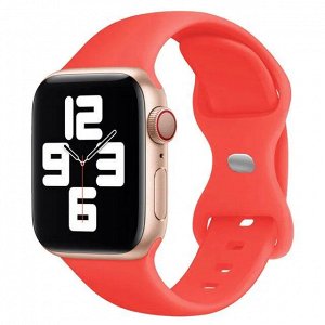 Спортивный силиконовый ремешок для Apple Watch 38мм / 40мм / 41мм / Ремешок с застежкой / Регулируемый