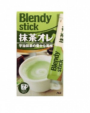 Растворимый зеленый чай с молоком Blendy Stick AGF, Япония, (7 стиков)