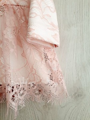 Платье кружевное Ободок Аппликация цветы 871-ПО