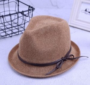 Шляпа Шляпа, оформленная декоративным бантом цвет: ХАКИ, солома. Размер (обхват головы, см): M (56-58см)