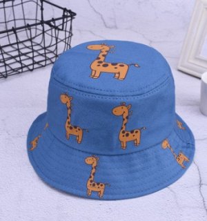 Шляпа Шляпа, оформленная декоративным принтом цвет: СИНИЙ, смесь хлопка. Размер (обхват головы, см): M (56-58см)