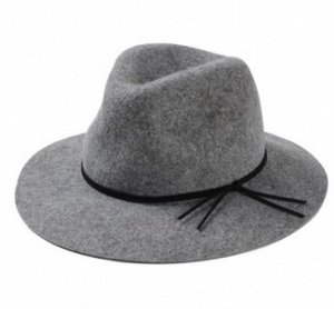 Шляпа Шляпа, оформленная декоративным бантом цвет: СЕРЫЙ, смесь шерсти. Размер (обхват головы, см): 57см