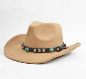 Шляпа Шляпа, оформленная декоративным ремешком цвет: КРЕМОВЫЙ, полиэстер. Размер (обхват головы, см): M (56-58см)