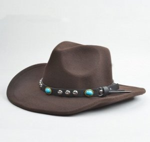Шляпа Шляпа, оформленная декоративным ремешком цвет: КОФЕ, полиэстер. Размер (обхват головы, см): M (56-58см)