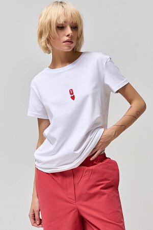 FLY / Футболка из трикотажа с вышивкой белая | Футболки,боди ,лонгсливы ...