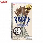 Хрустящее печенье в белом шоколаде с крошкой печенья Glico Pocky Cookies&amp;Crem / Палочки Покки печенье и крем 47 гр